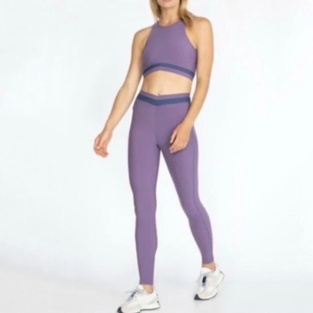 Johnny Was Calme Mulled Grape Criss Cross 7/8 Leggings Sz M
